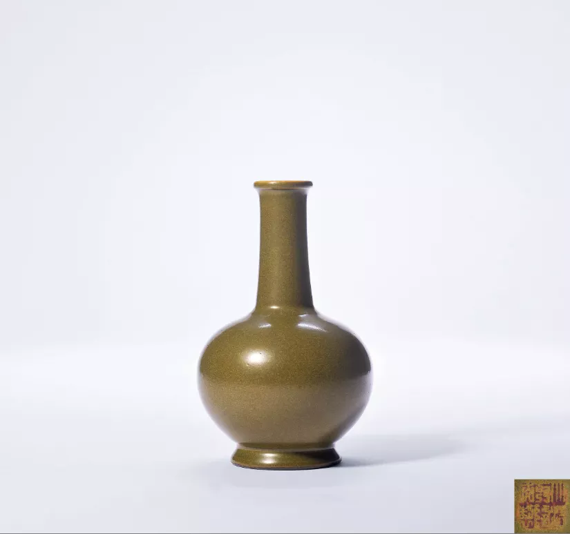 清乾隆茶叶末釉长颈瓶- 浙江雅藏天下